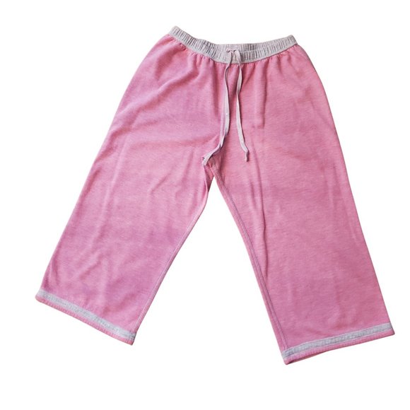 Dockers Short Sleeve Capri Pant Pajamas Pink and Gray Size Small - Picture 3 of 8